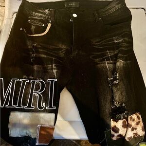 Amiri Black Distressed Men's Jeans